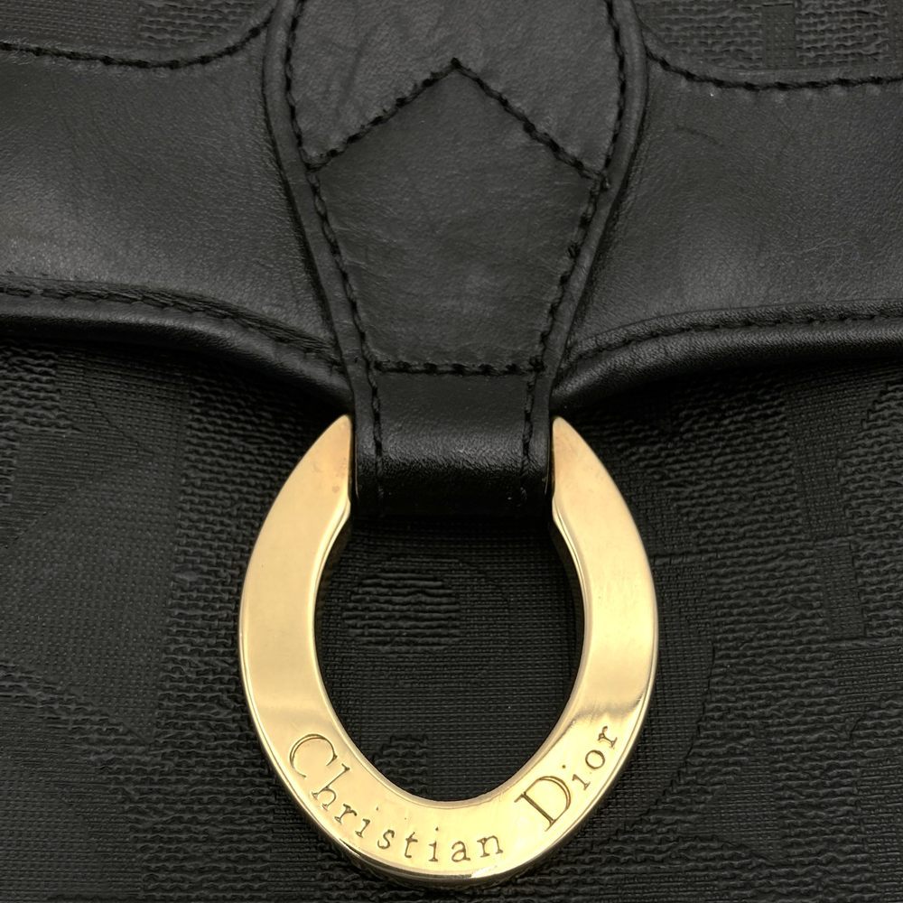 Christian Dior handbag, black PVC, Trotter print, high-end brand item
