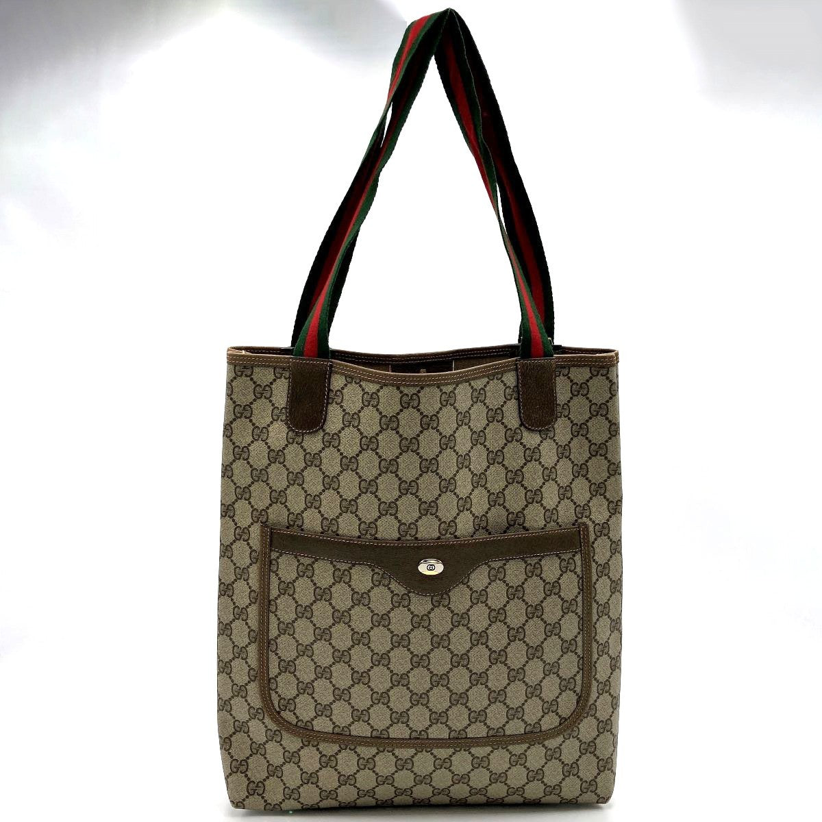 Gucci Old Gucci 39 02 003 Sherry Line Tote Bag GG Supreme Brown