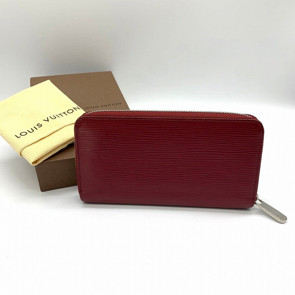 Louis Vuitton M60305 Zippy Wallet Long Wallet with Round Zipper, Fuchsia and Dark Pink Epi Leather