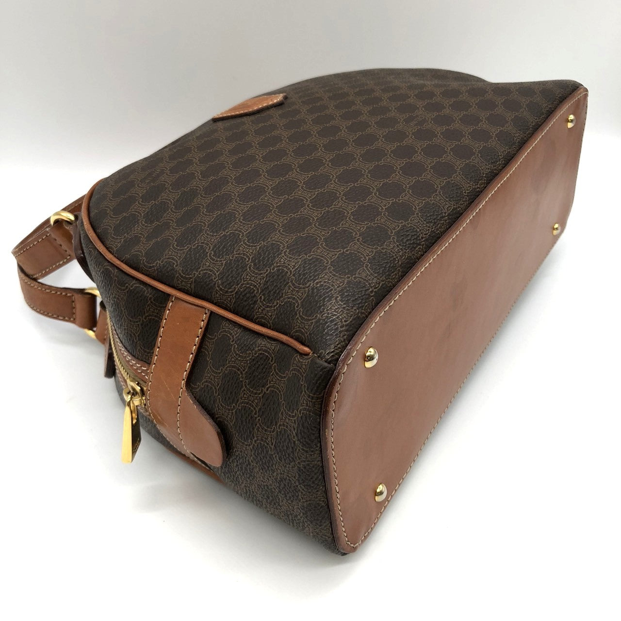 Celine MC96 Macadam Handbag in Brown PVC and Leather