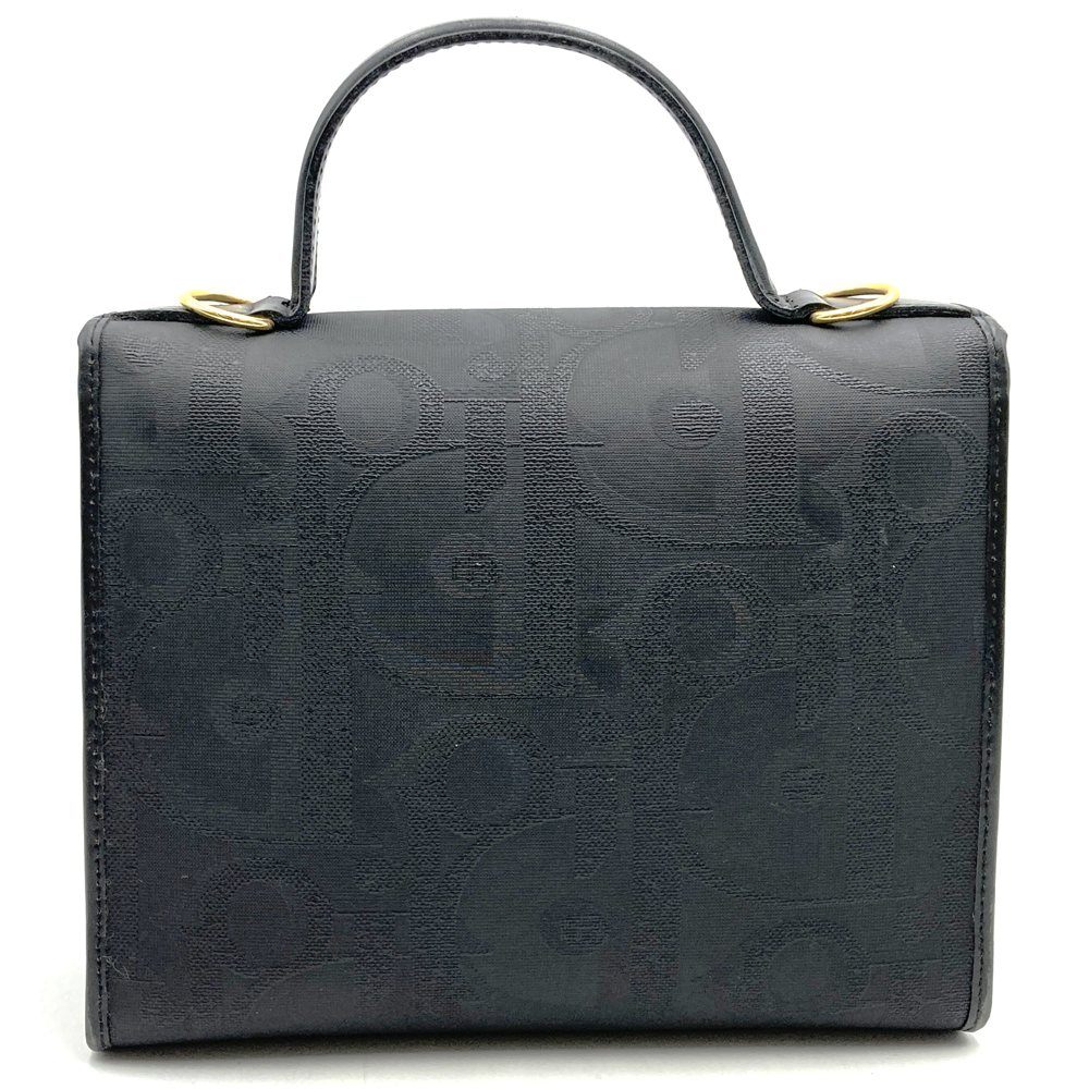 Christian Dior handbag, black PVC, Trotter print, high-end brand item