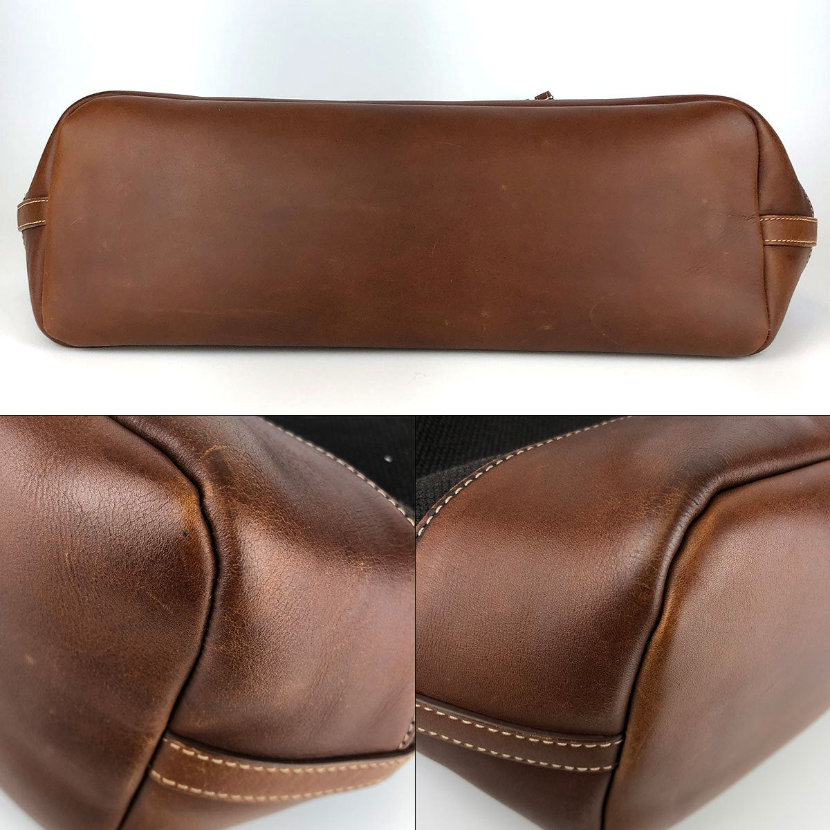 Celine S-SN-1120/S-PA-1011 Tote Bag Shoulder Bag Canvas/Leather Black/Brown
