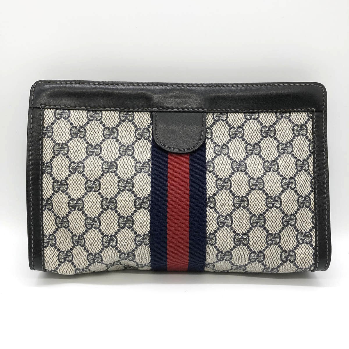 Gucci Perfume 38 Second Bag Clutch Bag Sherry Line GG Supreme Black