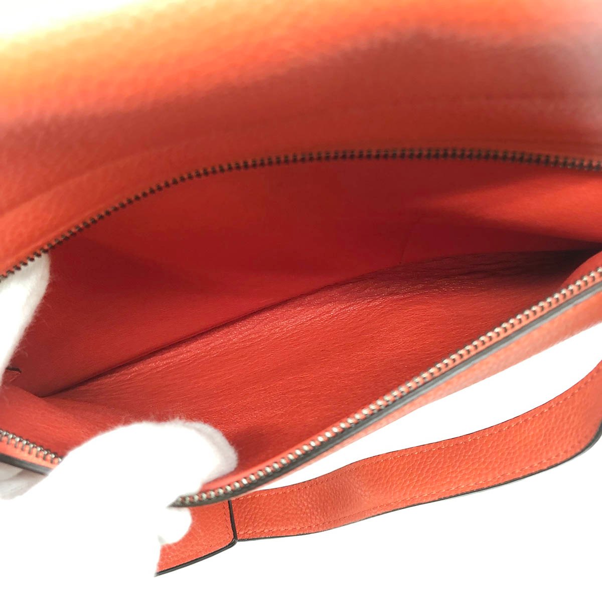 Celine Trapeze Medium 2-Way Handbag/Shoulder Bag Leather Red/Orange