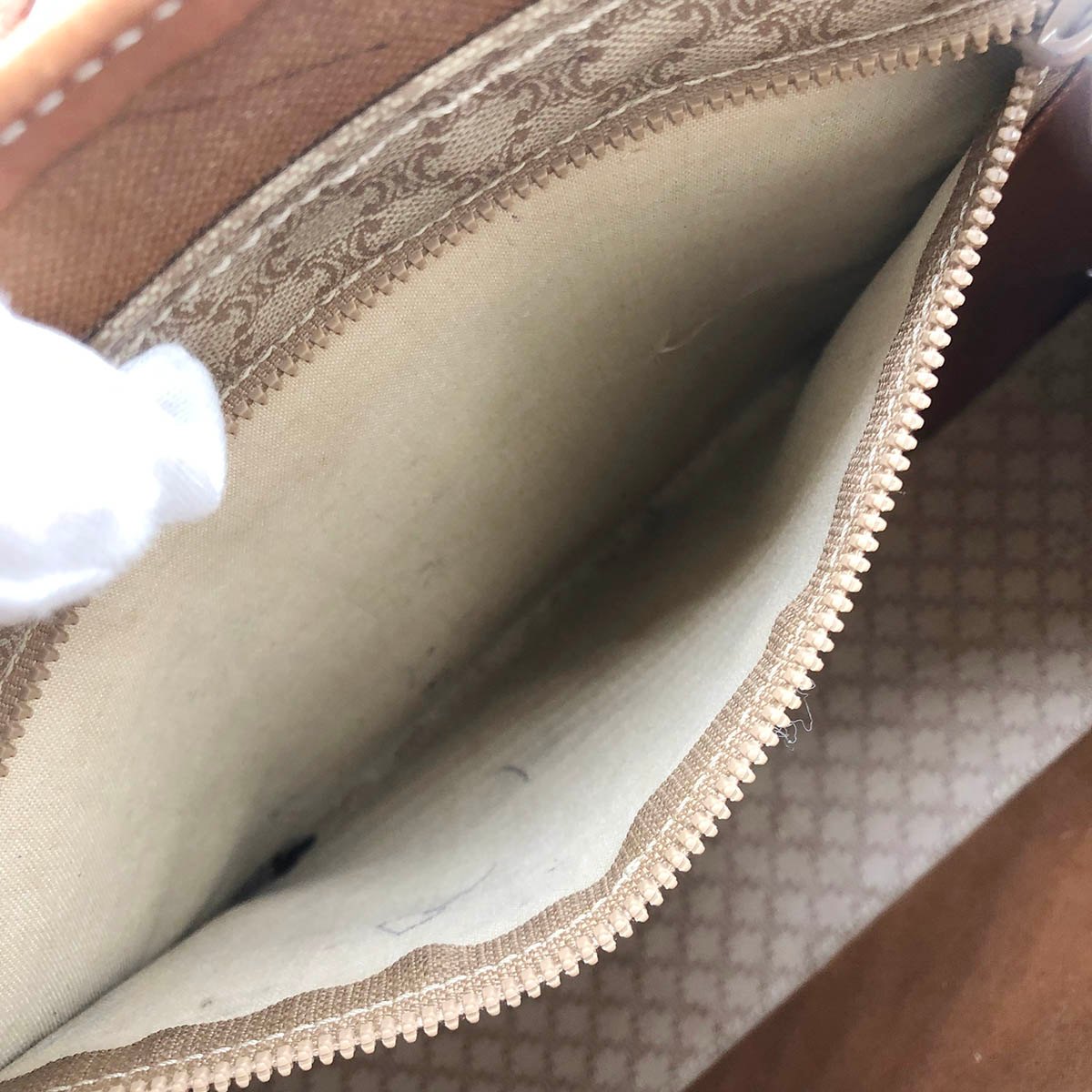 Celine M10 Tote Bag, Big Tote, Macadam Pattern, PVC, Beige and Brown