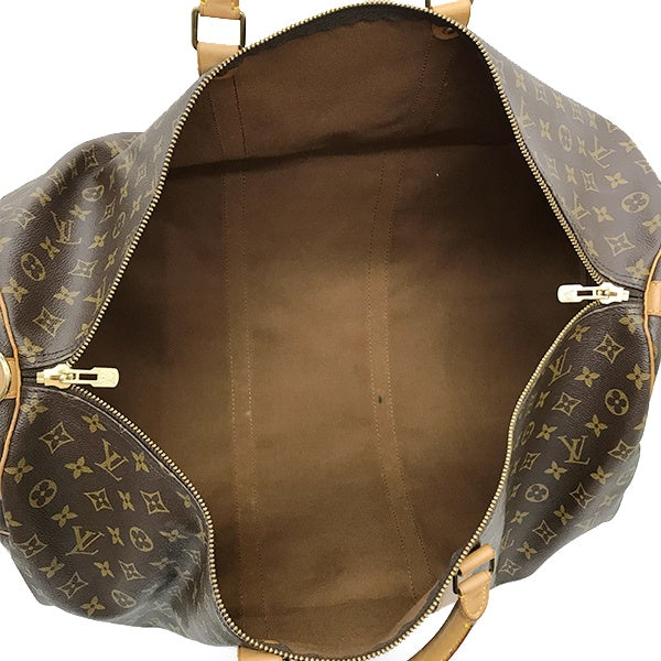 Pre-owned Louis Vuitton M41412 Keepall Bandouliere 60 Boston Bag in Brown Monogram Canvas.