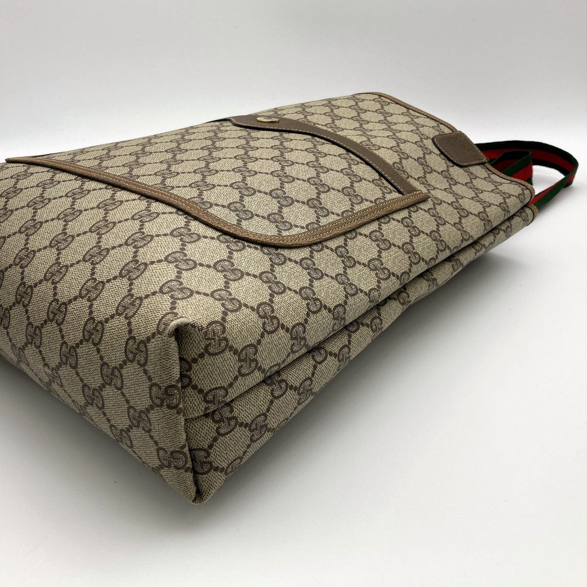 Gucci Old Gucci 39 02 003 Sherry Line Tote Bag GG Supreme Brown