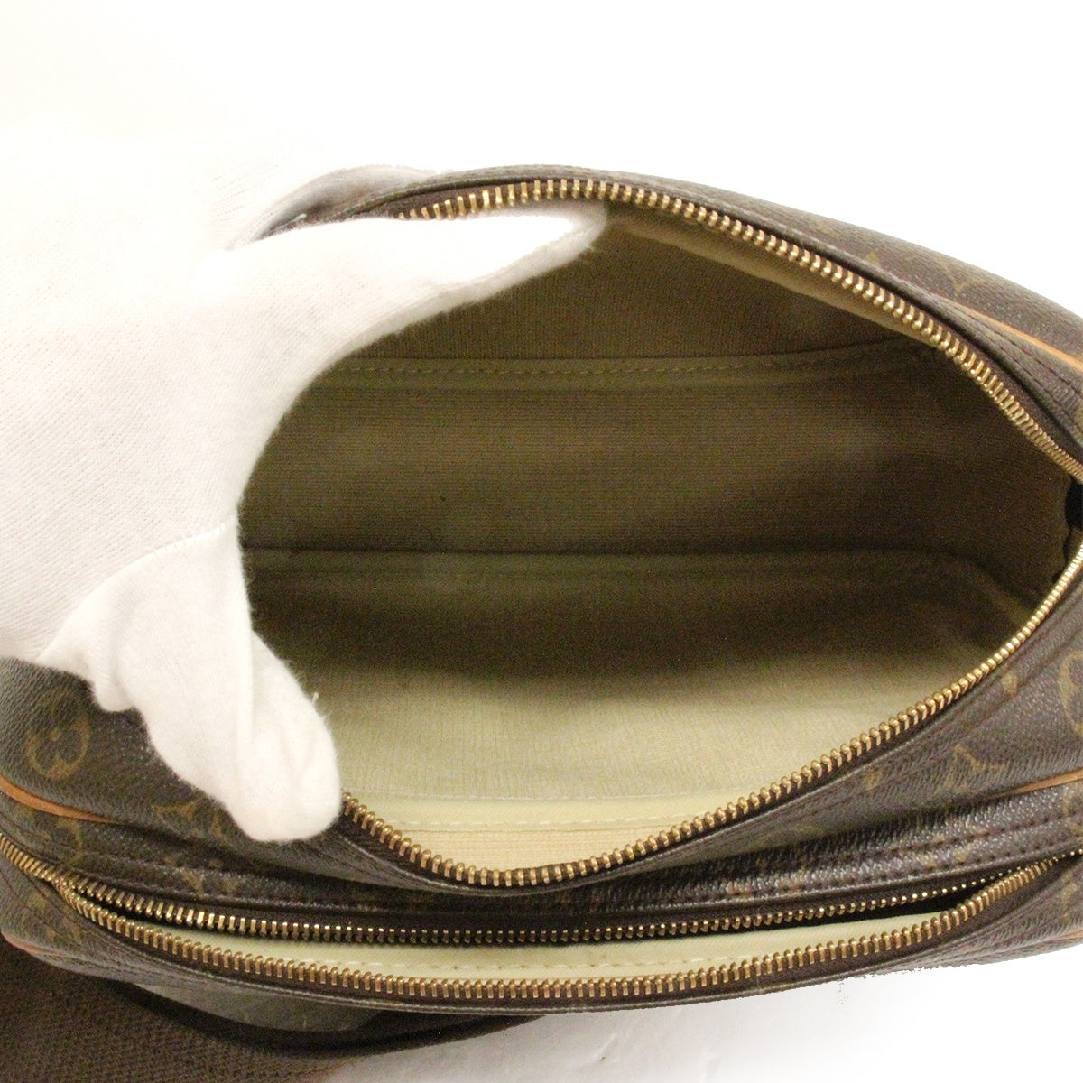 Louis Vuitton M45254 Reporter PM Monogram Shoulder Bag in Brown PVC