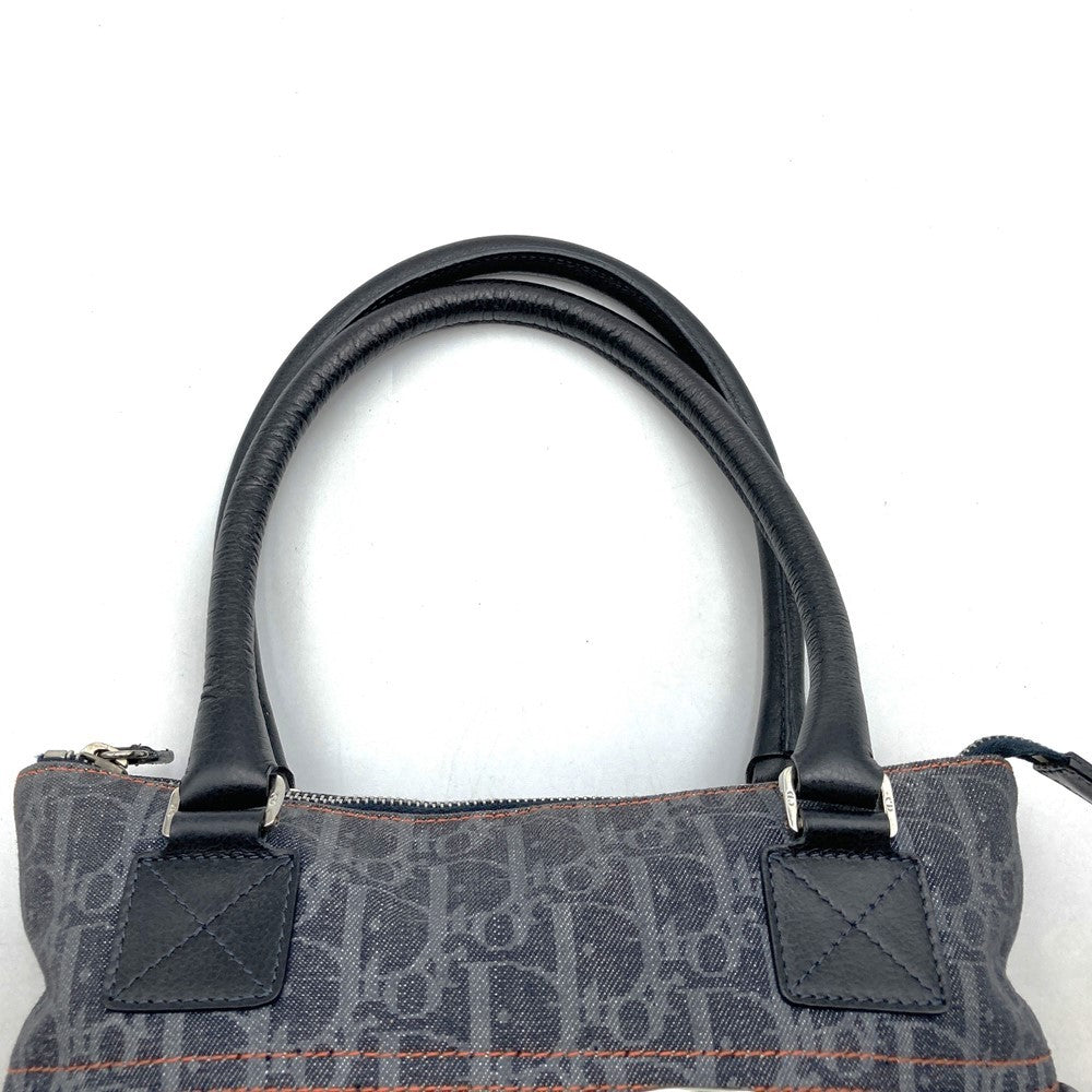 Dior Trotter Flight Line Tote Bag in Navy/Orange Canvas and Leather