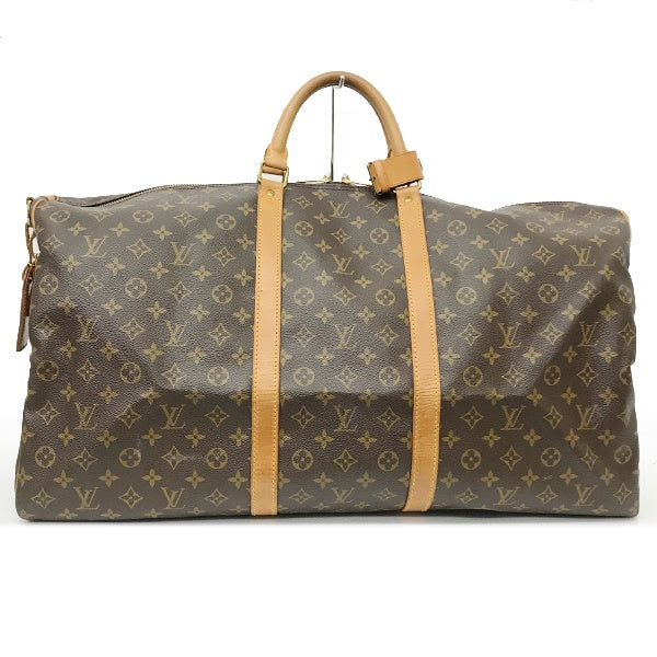 Pre-owned Louis Vuitton M41412 Keepall Bandouliere 60 Boston Bag in Brown Monogram Canvas.
