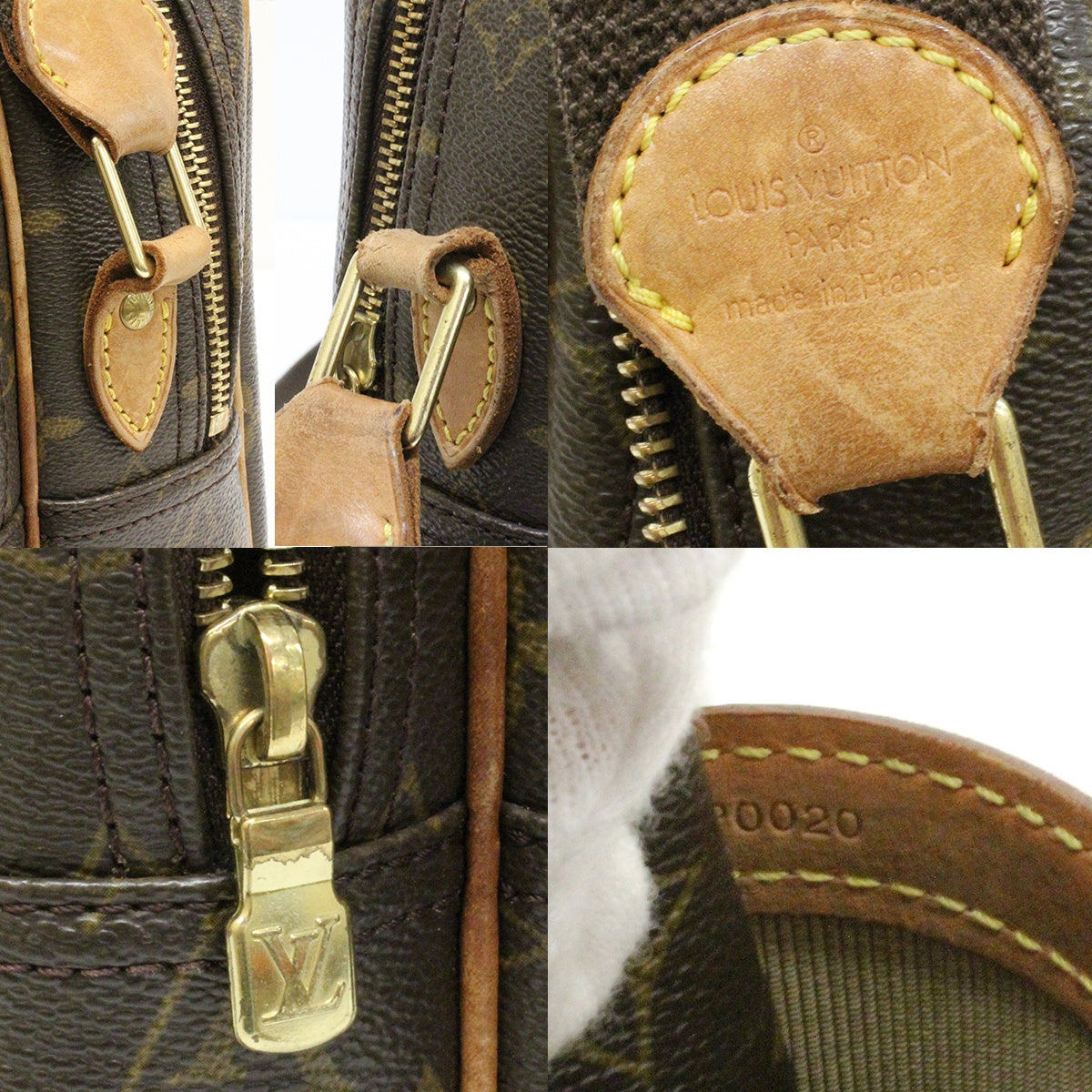 Louis Vuitton M45254 Reporter PM Monogram Shoulder Bag in Brown PVC