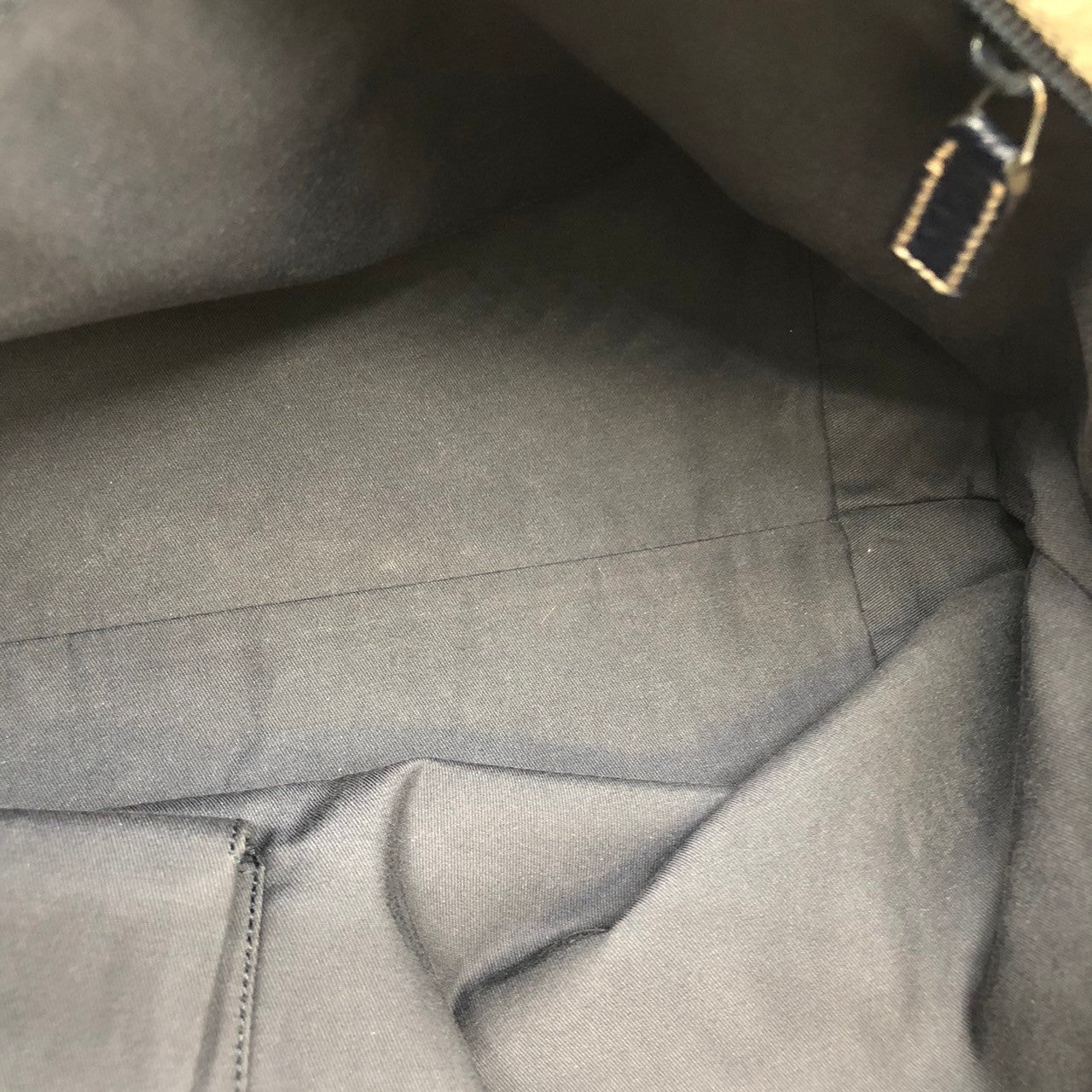 Gucci 131230 Tote Bag Navy Blue GG Canvas/Leather Sherry Line