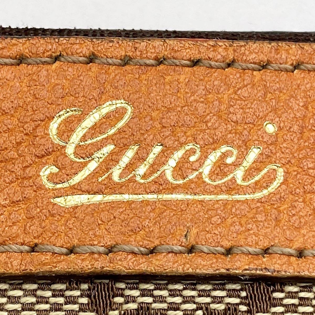 Gucci 146247 Tote Bag GG Canvas Leather Brown Beige