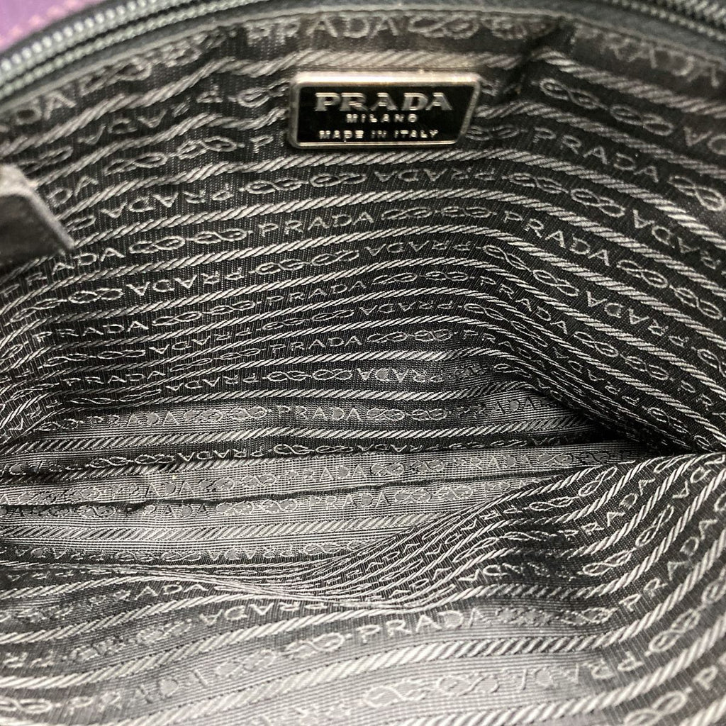 Prada tote bag shoulder bag purple dark purple nylon