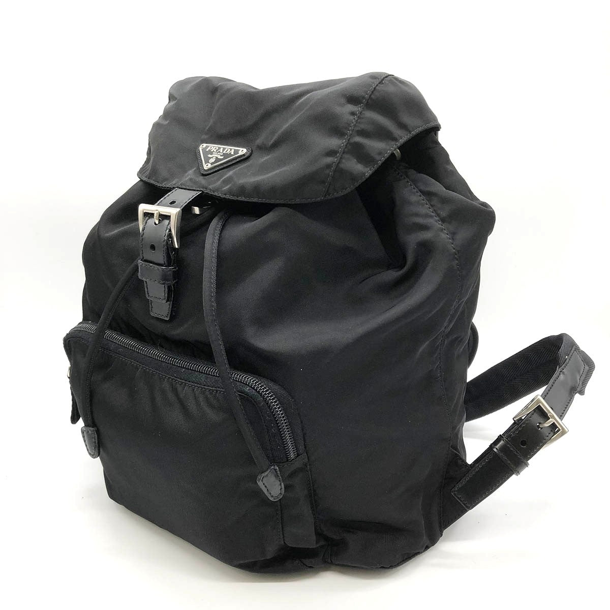 Prada backpack in nylon, black, unisex.