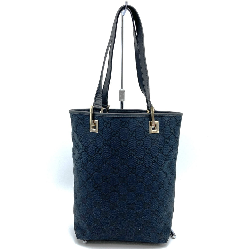 Gucci 002 1099 Small Tote Bag in Black GG Canvas/Leather, High-End Brand