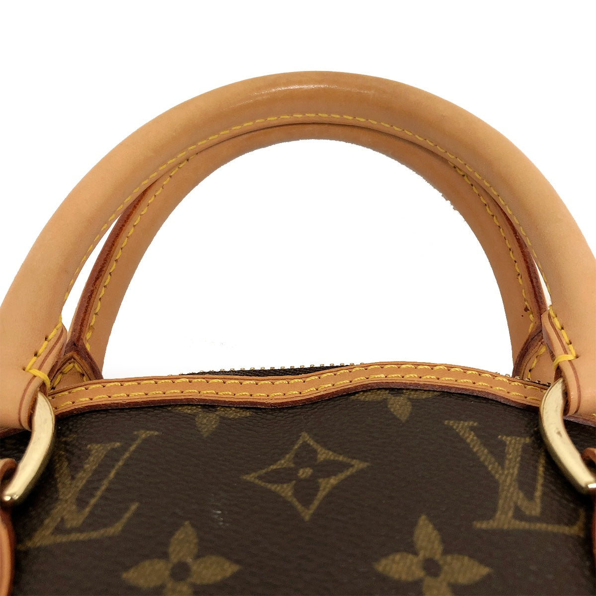 Louis Vuitton M40102 Lockit Monogram Handbag in Brown Monogram Canvas/Leather