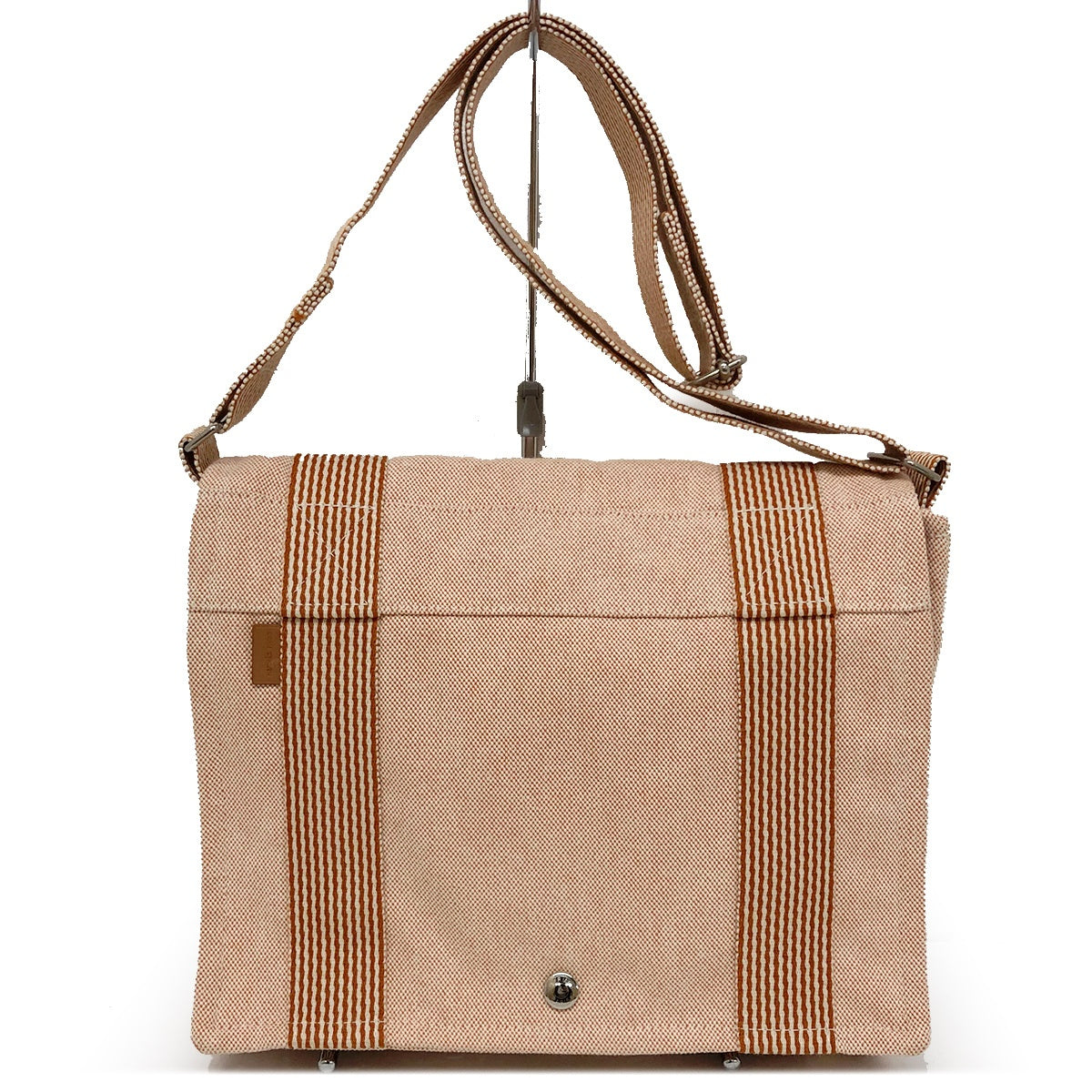 Hermès New Fouleaux Bassus PM Shoulder Bag, Crossbody Canvas, Orange, Perfect for Commuting to School or Work