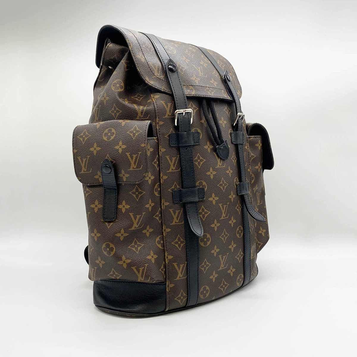 Christopher PM Backpack in Monogram Macassar Brown/Black