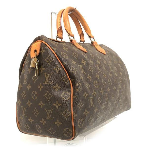 Louis Vuitton M41524 Speedy 35 Monogram Mini Boston Bag, Brown