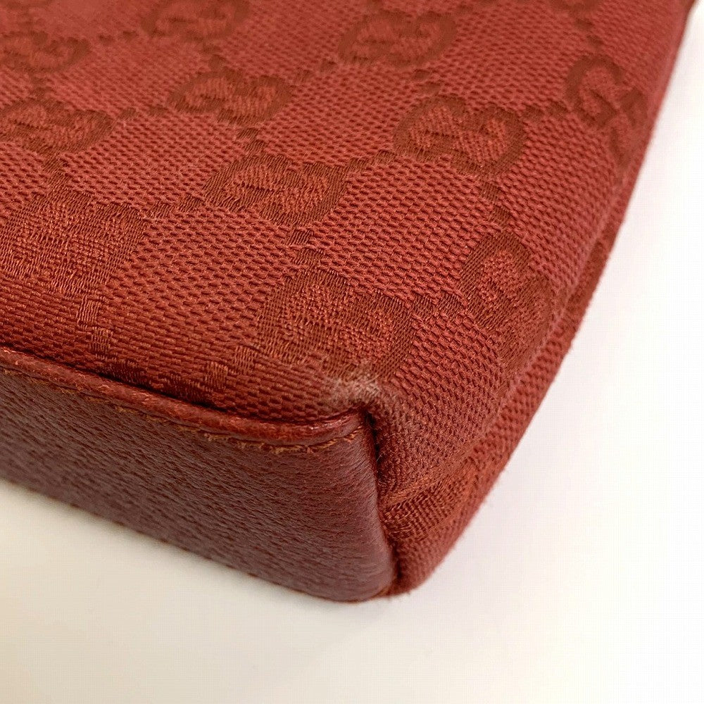 Gucci 115237 Pouch, Accessory Case, Makeup Pouch, Cosmetic Case, GG Canvas, Red