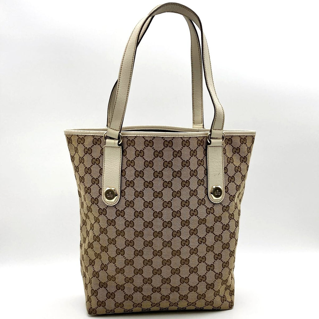 Gucci 153009 Shoulder Bag Tote Bag GG Canvas Brown