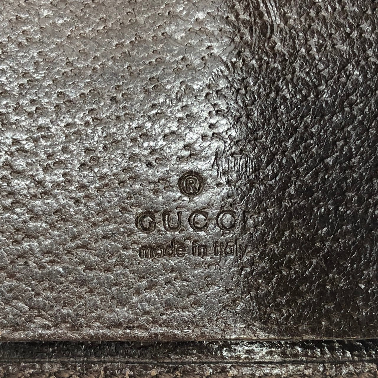 Gucci 181673 Key Case, Brown GG Canvas/Leather, Sherry Line