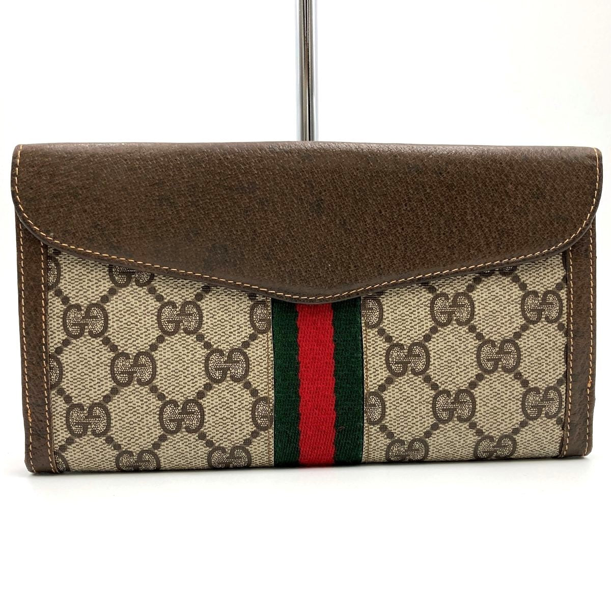 Gucci Old Gucci Bifold Long Wallet Sherry GG Supreme