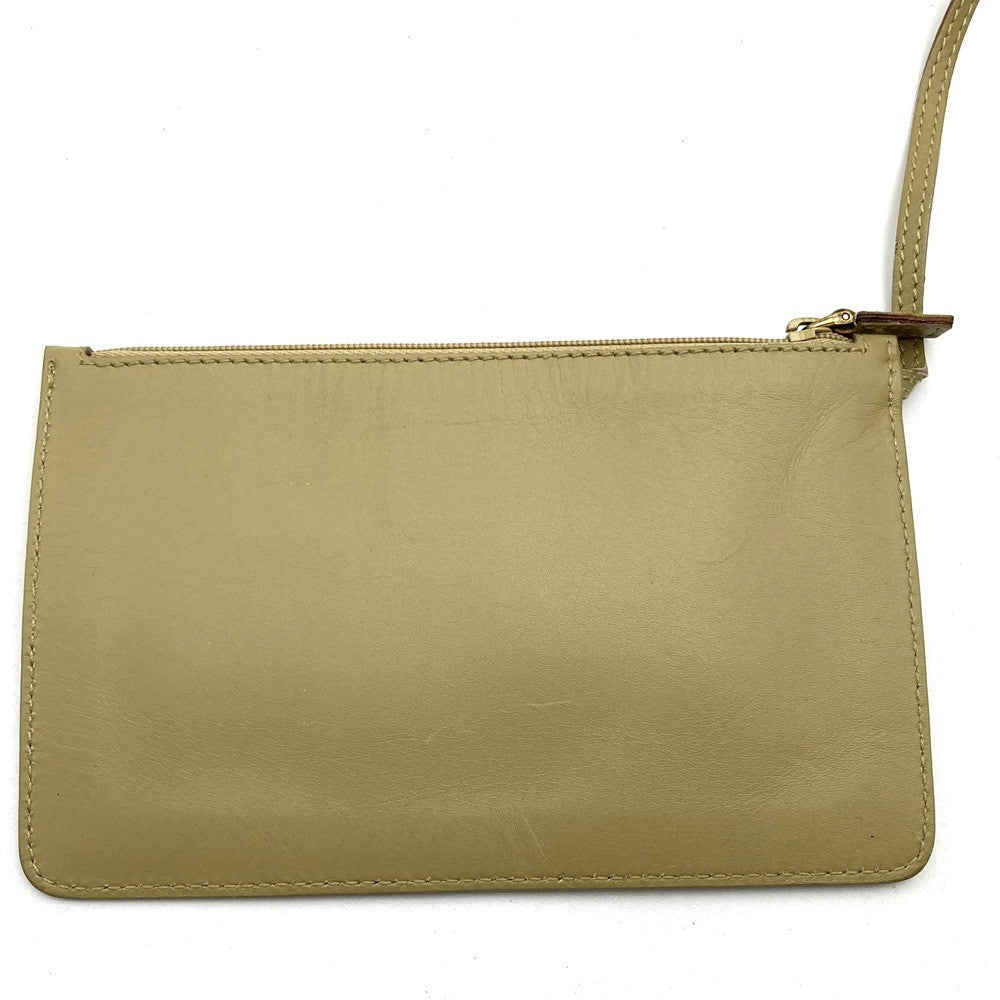 Gucci 90644 Shoulder Bag with Pouch, Beige GG Canvas with Gold Hardware