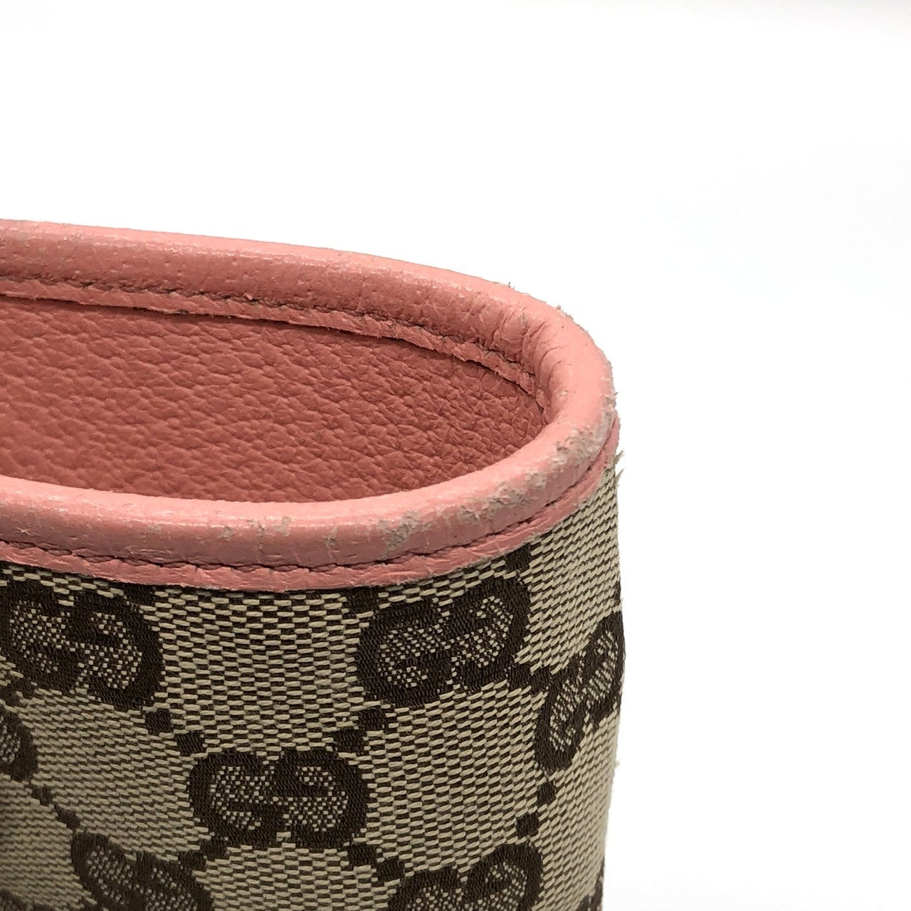 Gucci 120840 Tote Bag in Beige/Pink GG Canvas/Leather