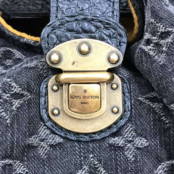 Louis Vuitton M95510/Monogram Denim XL Monogram Denim Shoulder Bag Black One-Shoulder Monogram Denim
