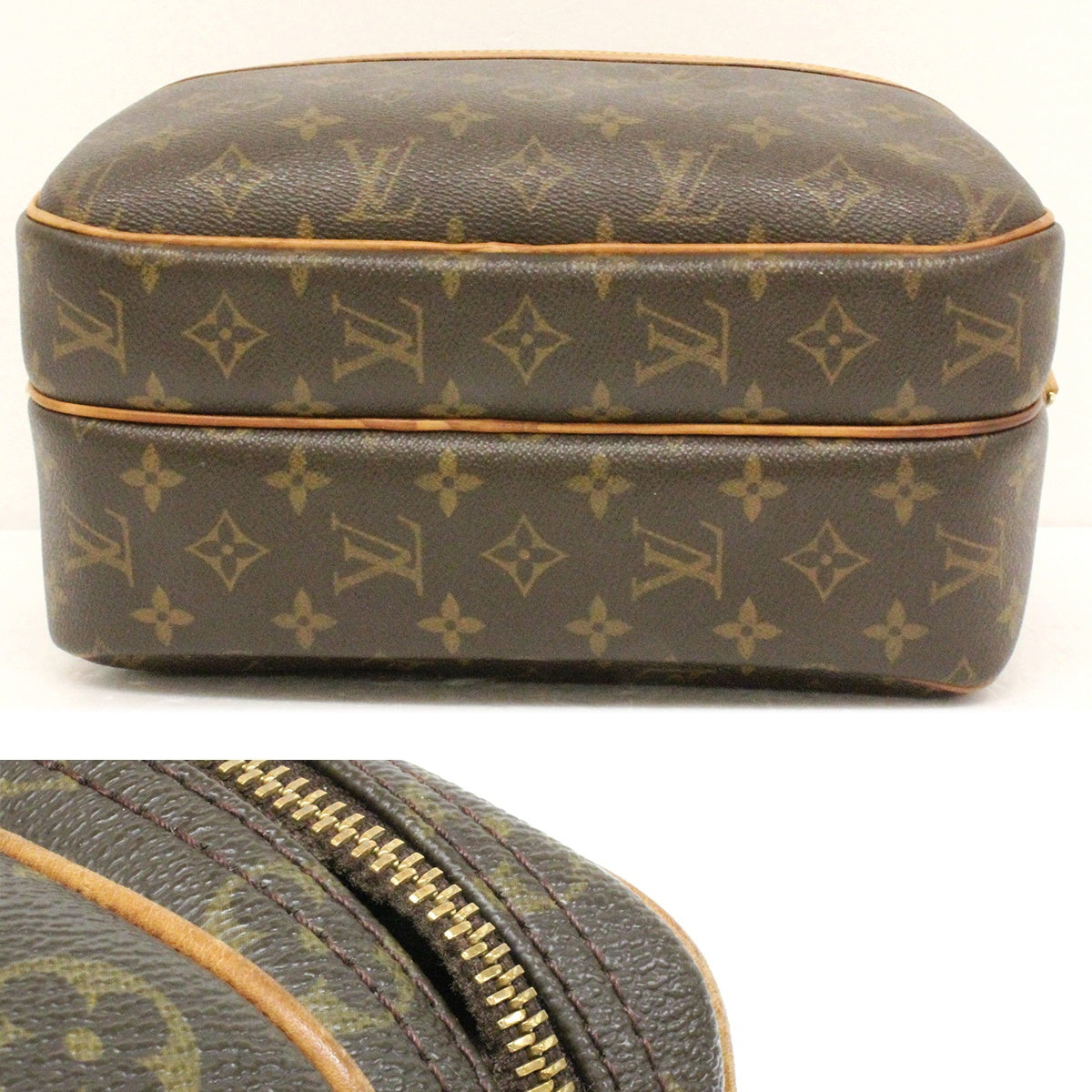 Louis Vuitton M45254 Reporter PM Monogram Shoulder Bag in Brown PVC