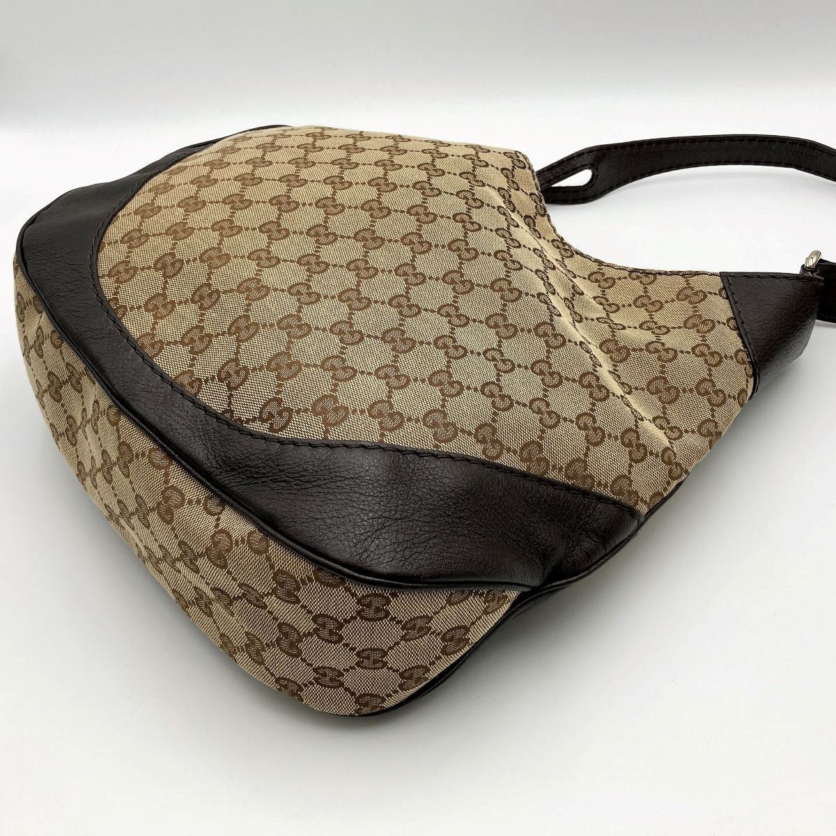 Gucci 203503 Charlotte Shoulder Bag in GG Canvas and Leather, Brown