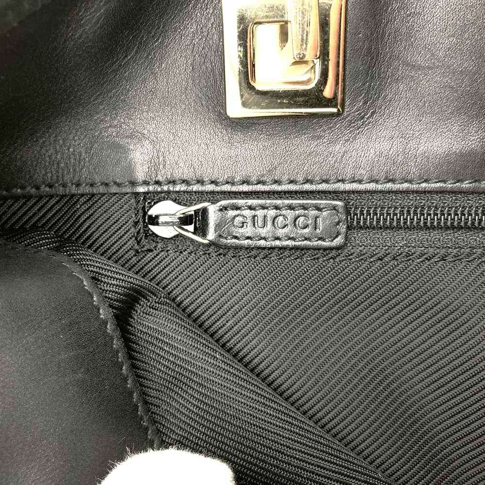 Gucci 002 1099 Small Tote Bag in Black GG Canvas/Leather, High-End Brand