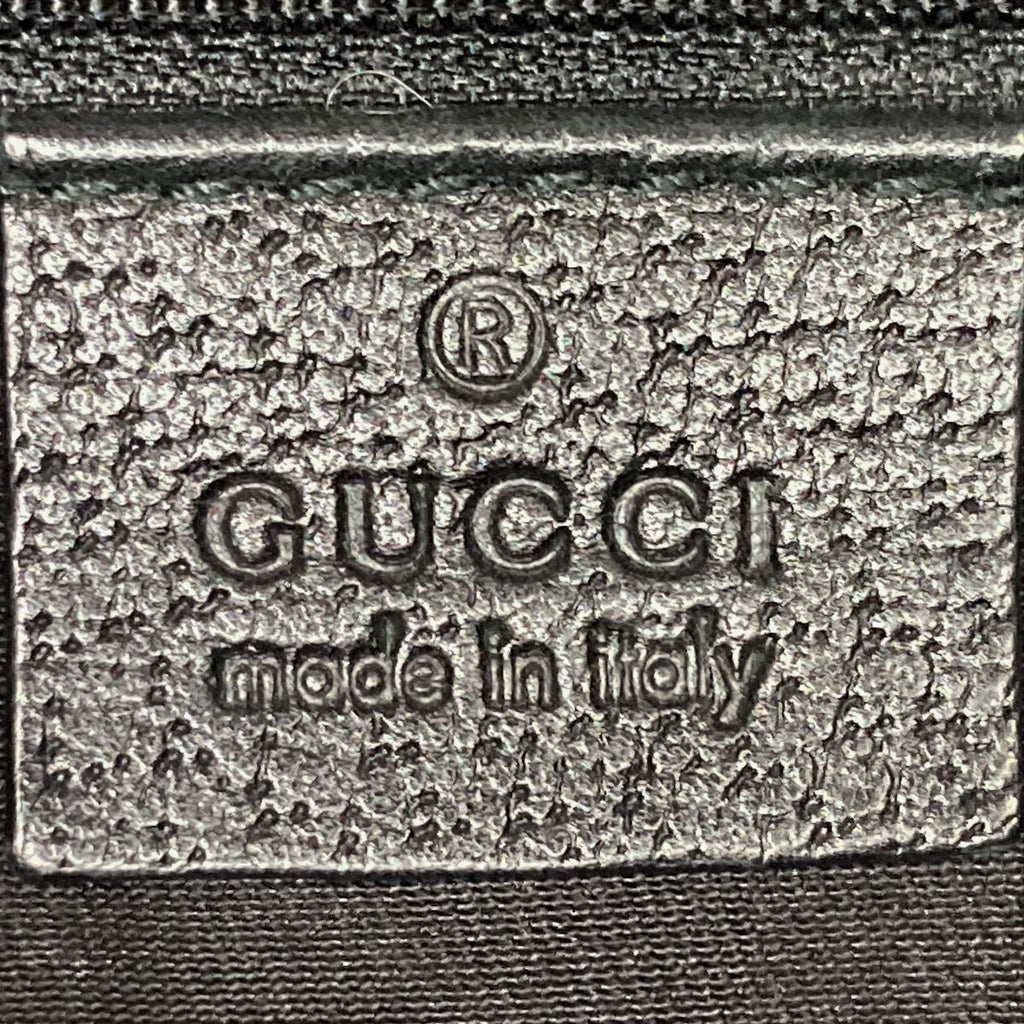 Gucci 131326 Crossbody Shoulder Bag, GG Canvas and Leather, Abbey Line, Thin, Square, Black
