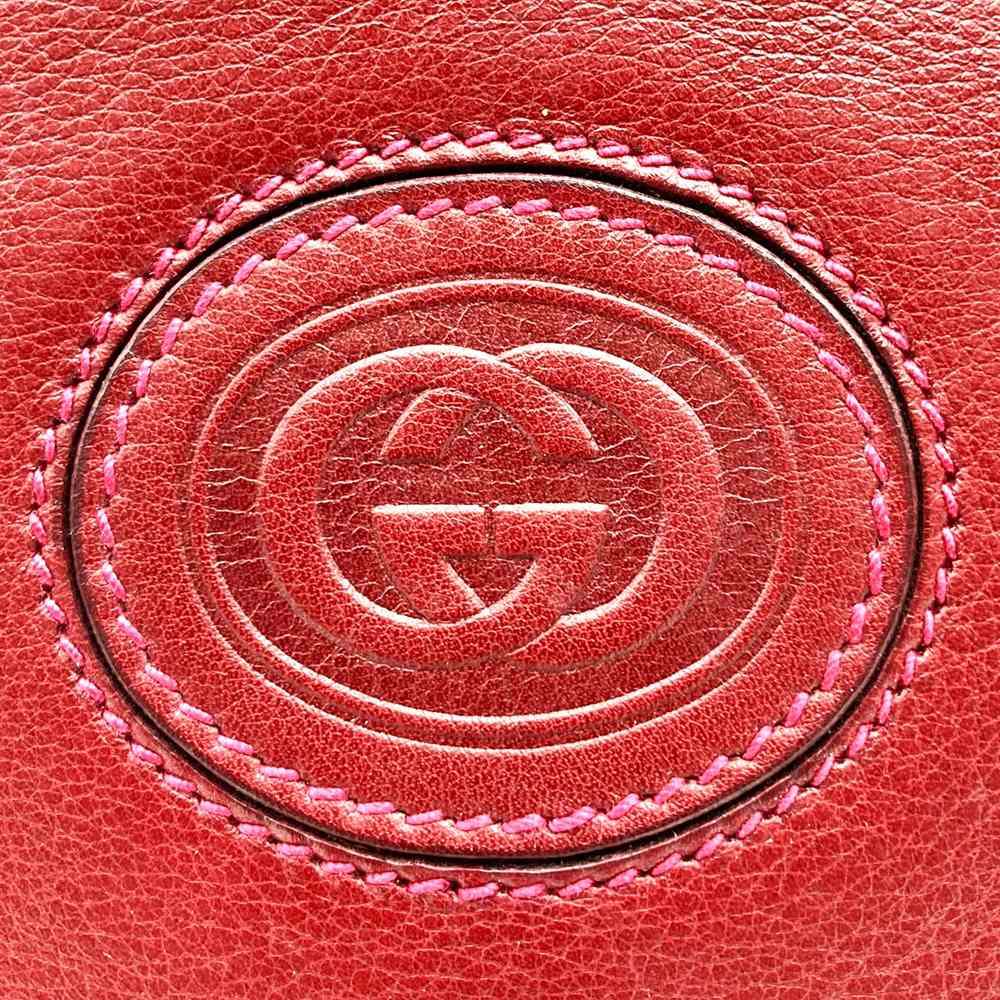 Old Gucci 004 110 0259 Clutch Bag Leather Wine Red