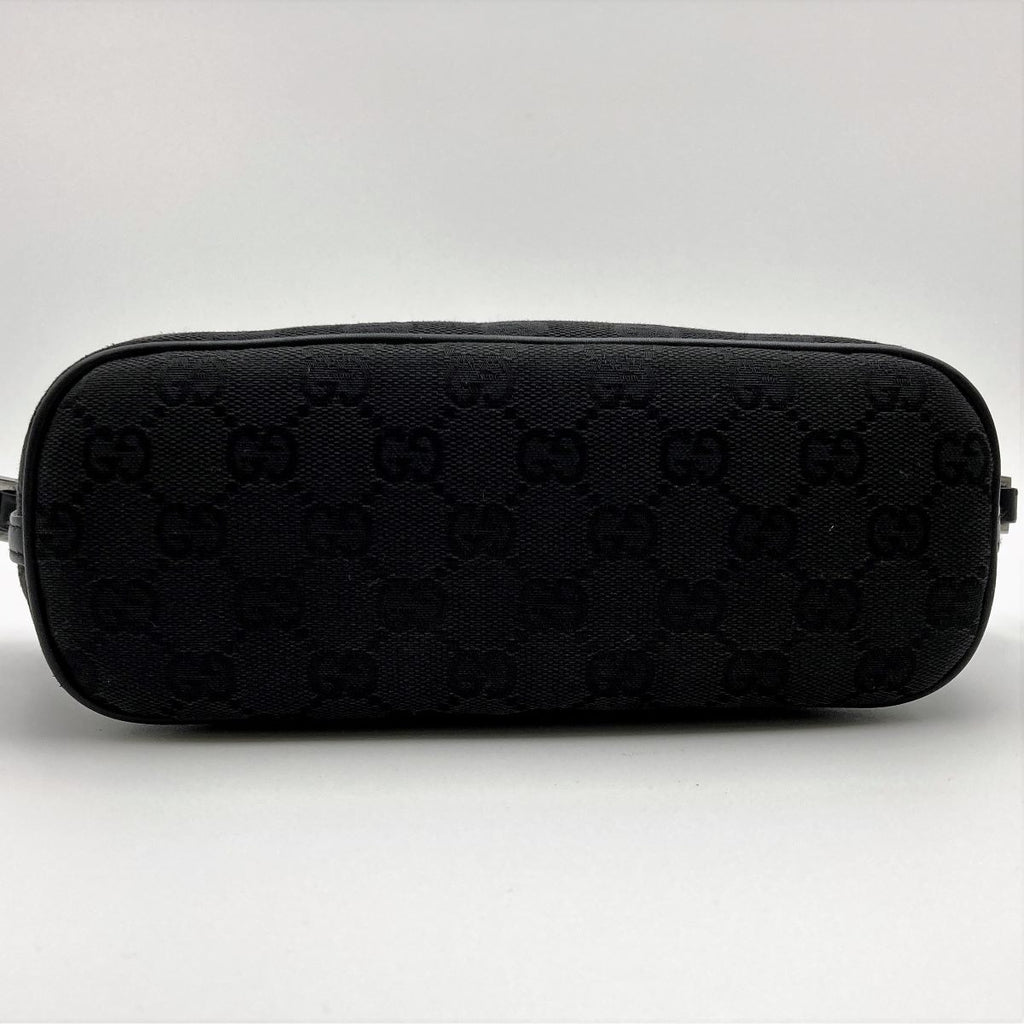 Gucci 07198 Accessory Pouch GG Canvas Black
