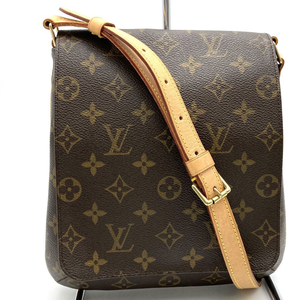 Louis Vuitton M51258 Musette Salsa Short Crossbody Shoulder Bag in Brown Monogram Canvas