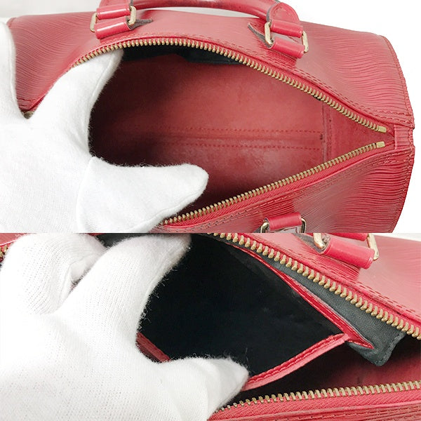Louis Vuitton M43017 Speedy 25 Epi Leather Handbag, Mini Boston Bag, Castilian Red, Women's