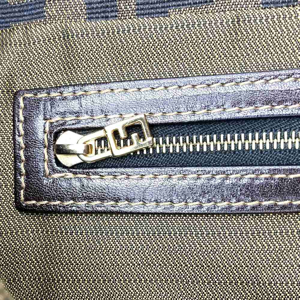 Fendi Zucca A4-sized shoulder bag with FF logo, one-shoulder style, nylon canvas, brown