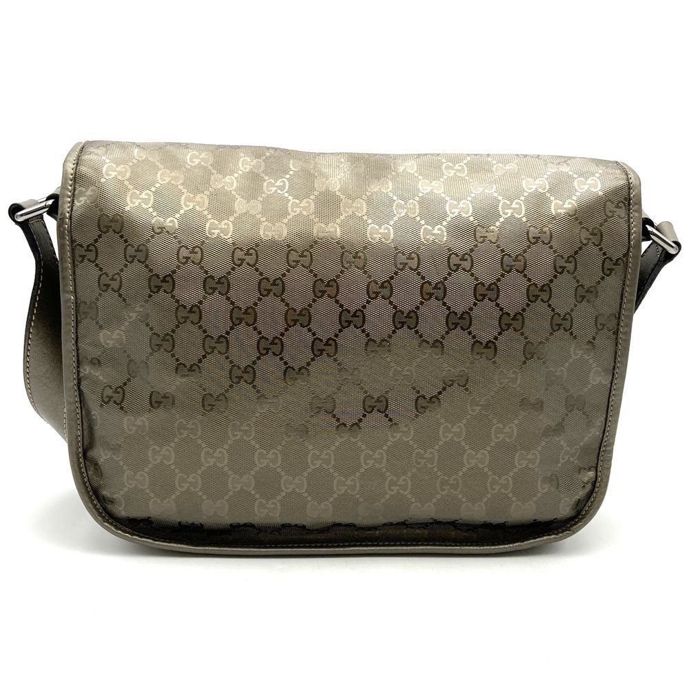 Gucci 201732 GG Imprime Shoulder Bag, Crossbody, Brown Metallic PVC
