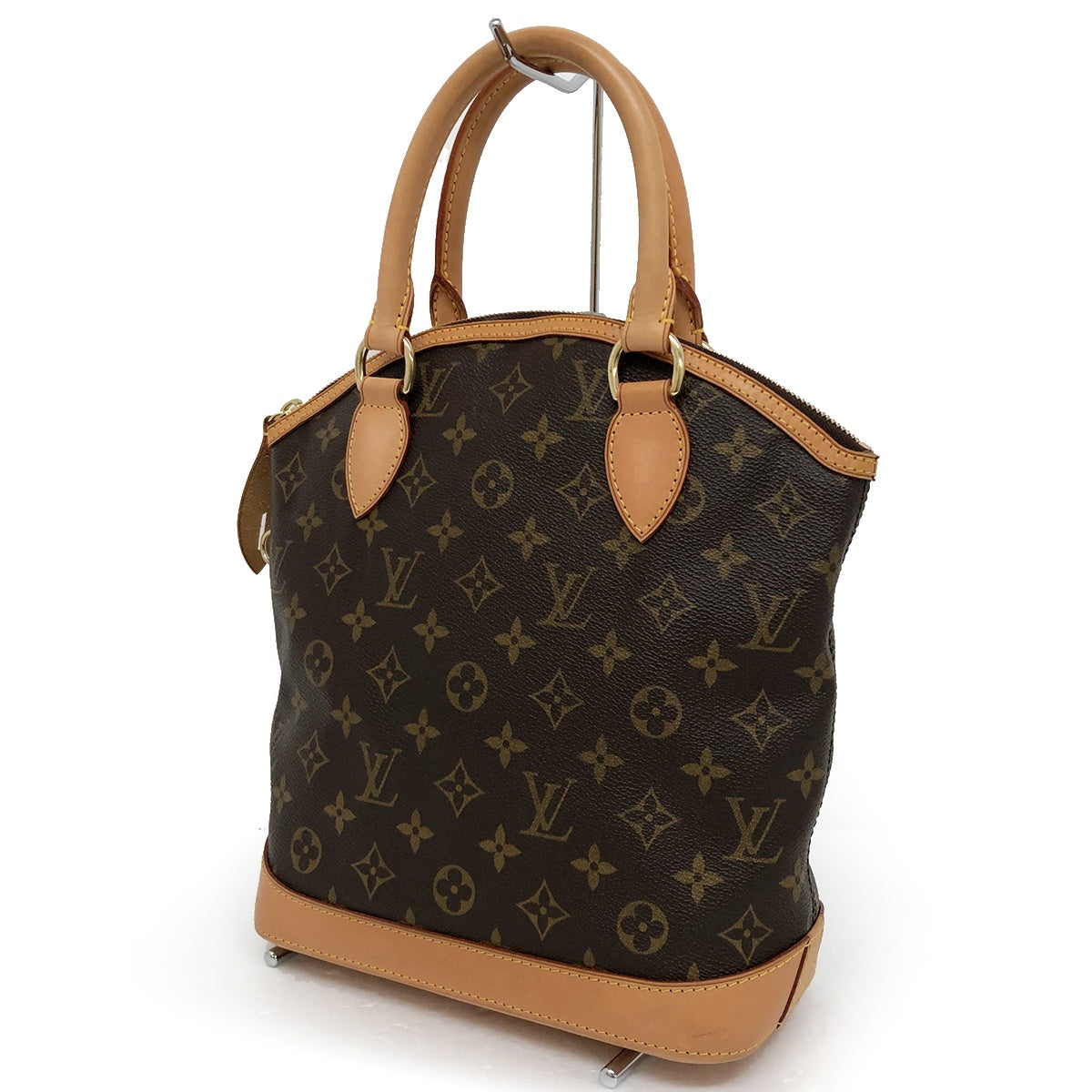 Louis Vuitton M40102 Lockit Monogram Handbag in Brown Monogram Canvas/Leather