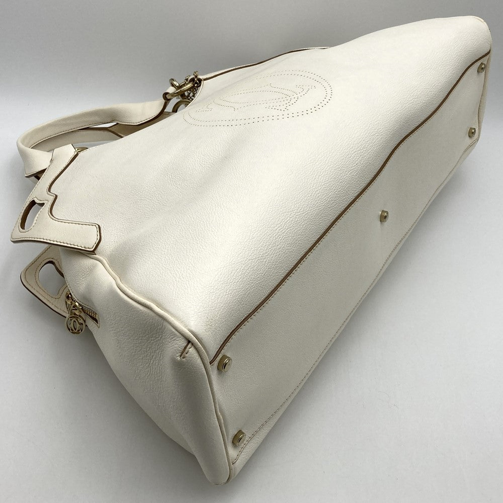 Cartier Marcello 2-way tote bag/shoulder bag in white leather