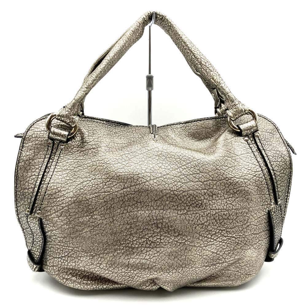 Celine Bittersweet Handbag in Silver Metallic Leather (160663)