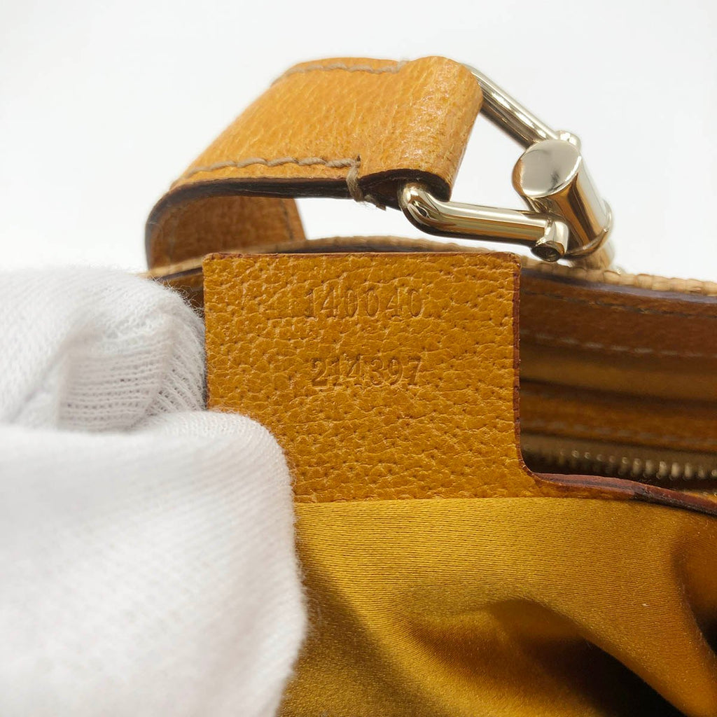 Gucci 140040 New Jackie One-Shoulder Bag, Embroidered Straw Leather, Yellow, Beige, Orange
