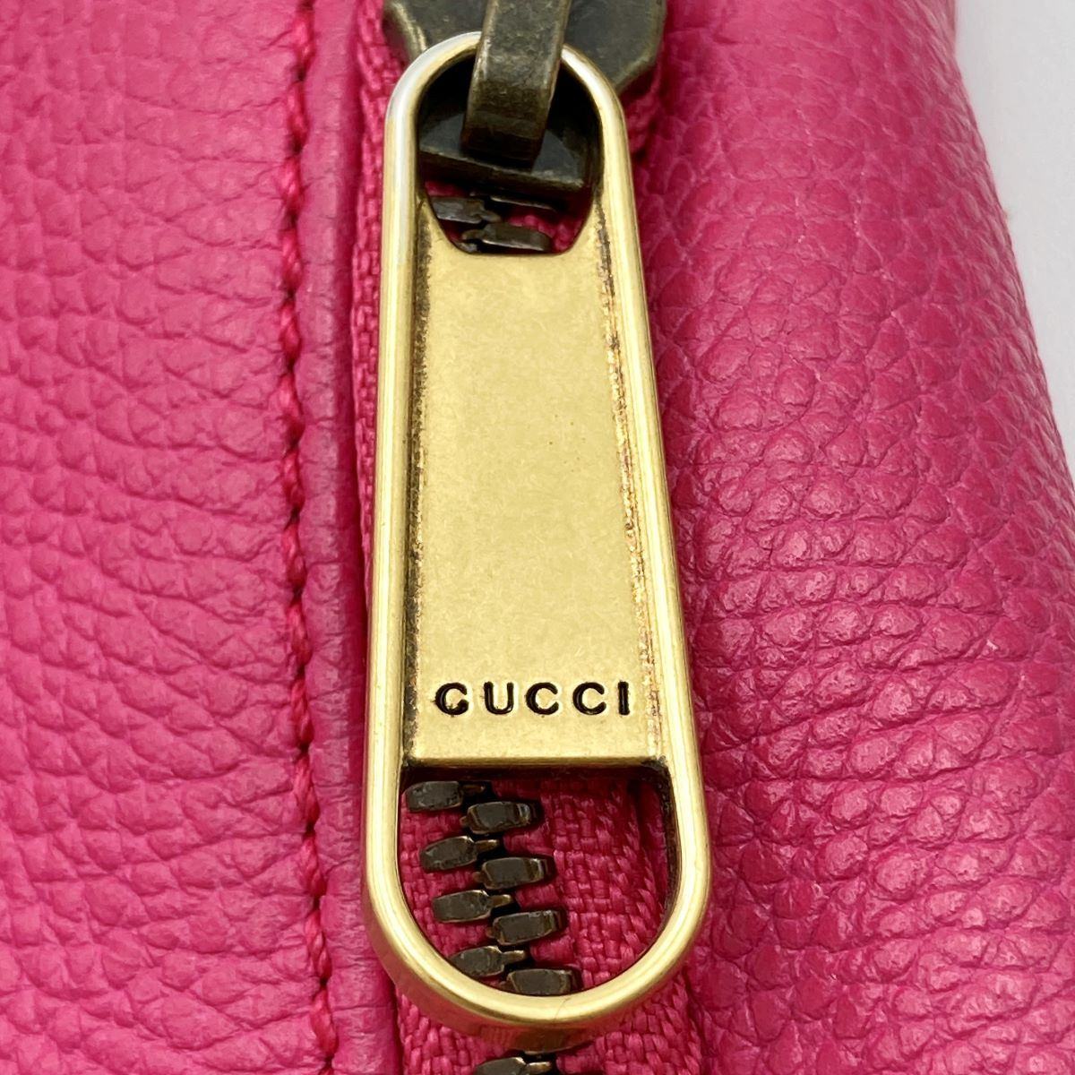 Gucci 527792 Waist Bag, Small Waist Pouch, Logo Print Leather, Pink and Green