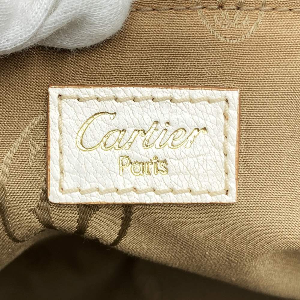 Cartier Marcello 2-way tote bag/shoulder bag in white leather