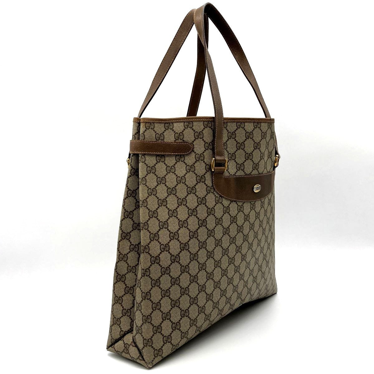 Gucci 39 02 061 Tote Bag in GG Supreme Canvas, Brown