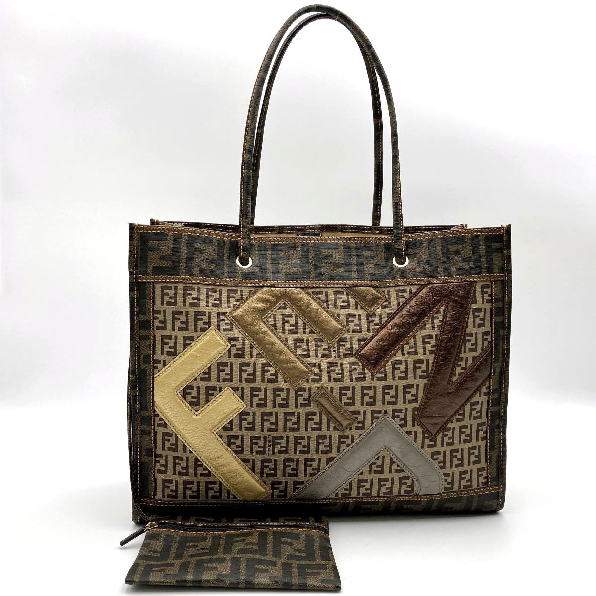 Fendi 2384/8B183 Tote Bag Zucca x Zucchino Brown Beige