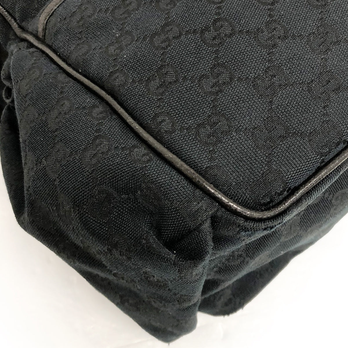 Gucci Mother's Bag, Shoulder Bag, Mom Bag, Black GG Canvas, Stylish, Convenient Pocket, Brand Name 123326